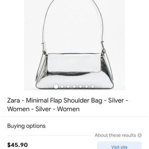 Zara Silver Shoulder Bag